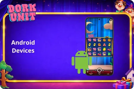 Dork Unit slot demo running on Android mobile browser