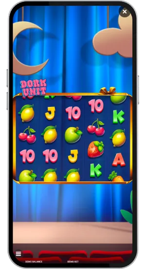 Triggering Gift Box symbols and bonus features in Dork Unit demo